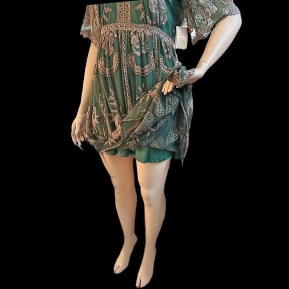 A Beautiful Soul Maxi Dress w/ Short Under Skirt Size 18/20 2X Hunter Green NWT - Picture 4 of 16